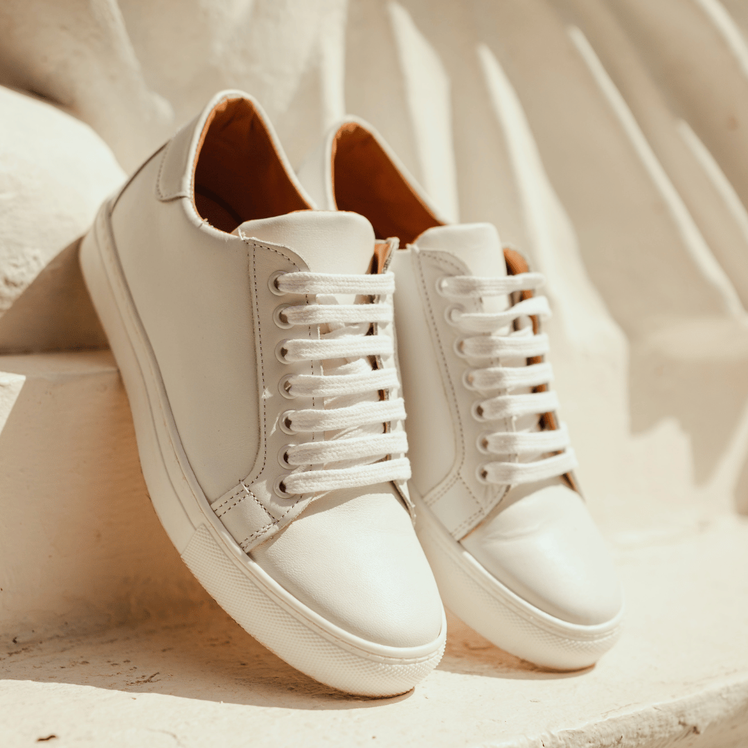 Sneakers in pelle - Bianco
